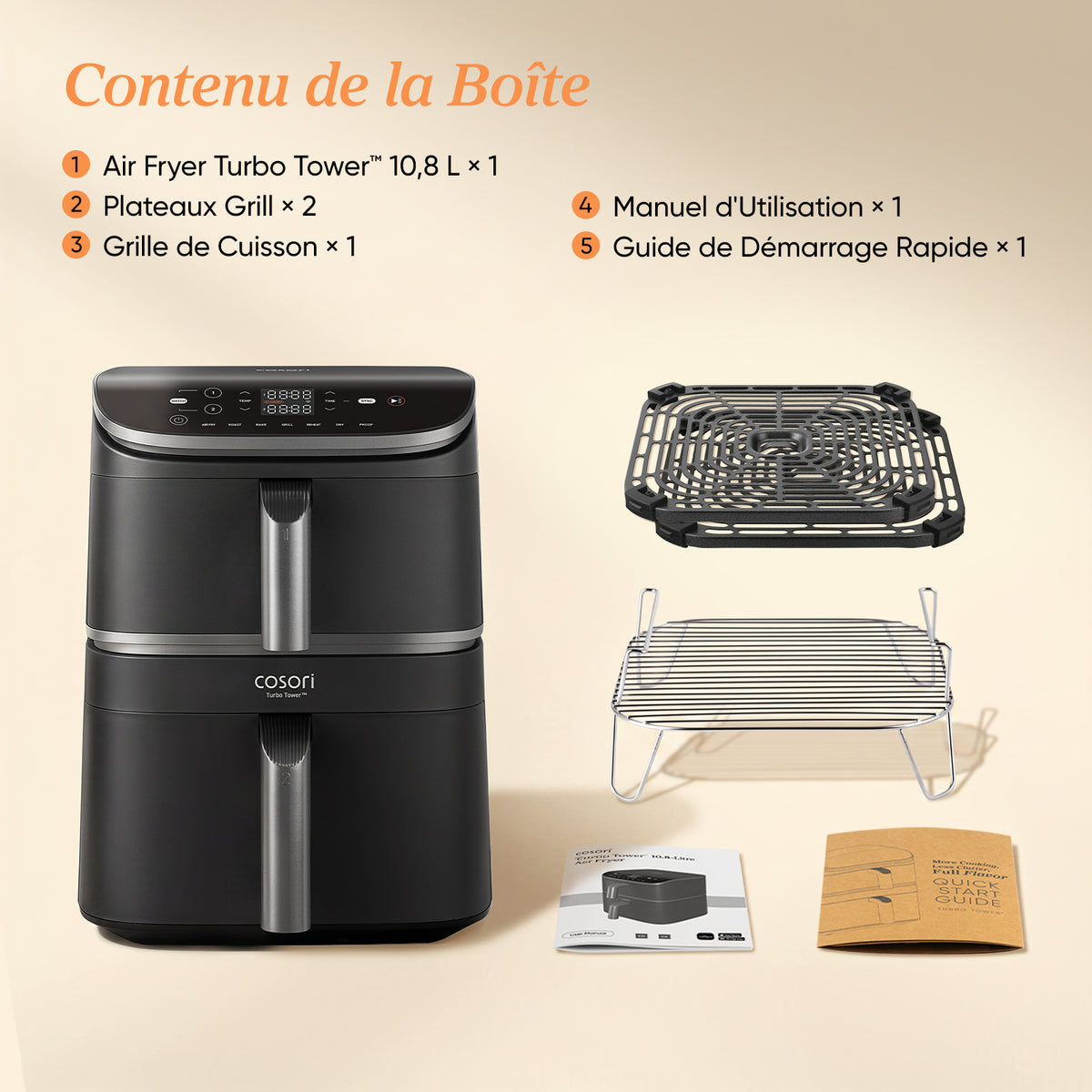 COSORI Turbo Tower™ 10,8 L Air Fryer